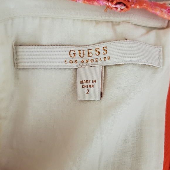 Like new GUESS coral lace floral mini smock dress with corset top ๐ - Picture 7 of 8